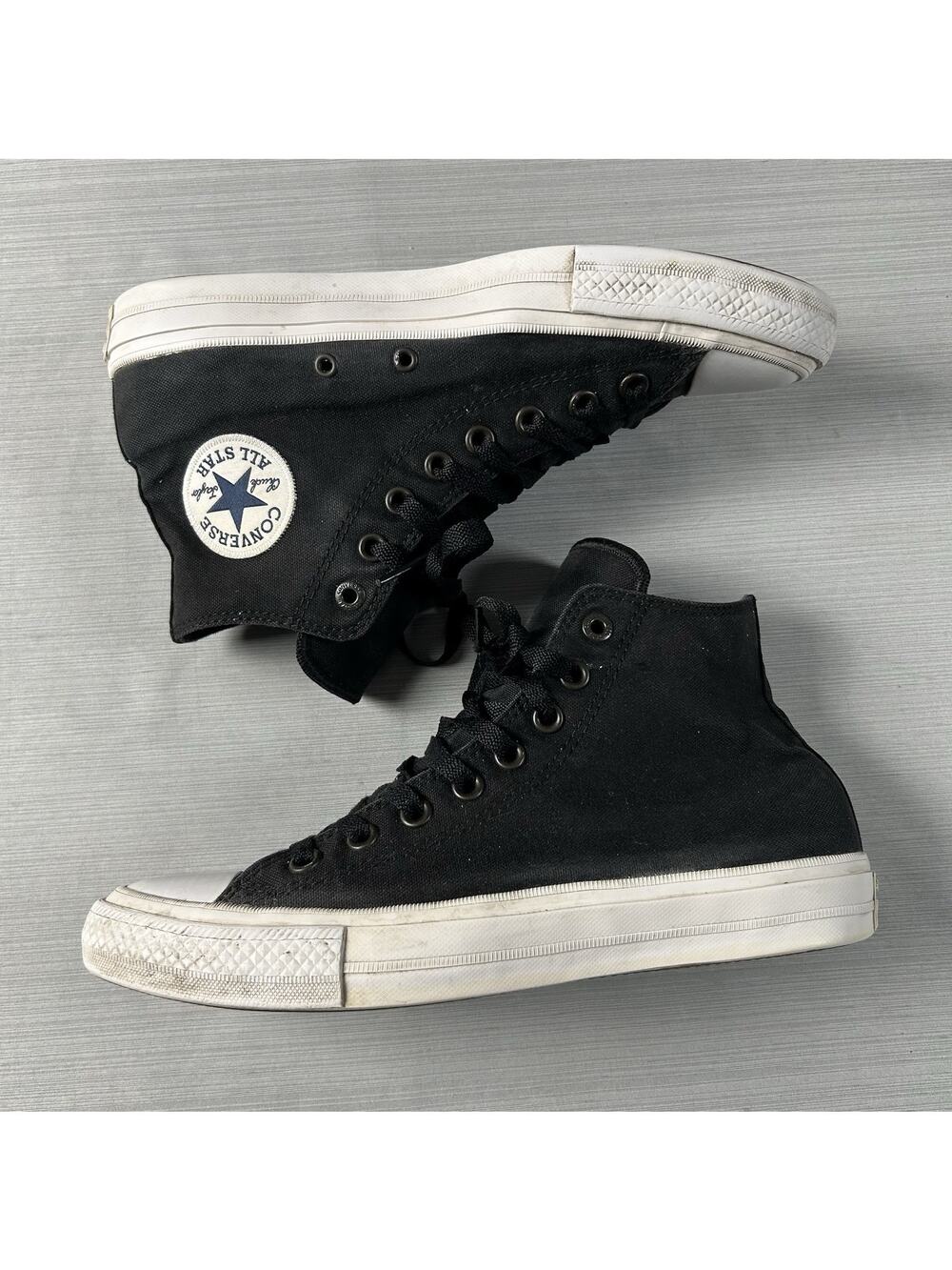 Converse Chuck Taylor II All Star Men’s Size 8 Black High Top Canvas Sneakers